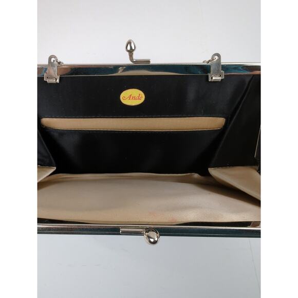 Elegant Black Clutch with Silver Accents - Picture 5 of 10